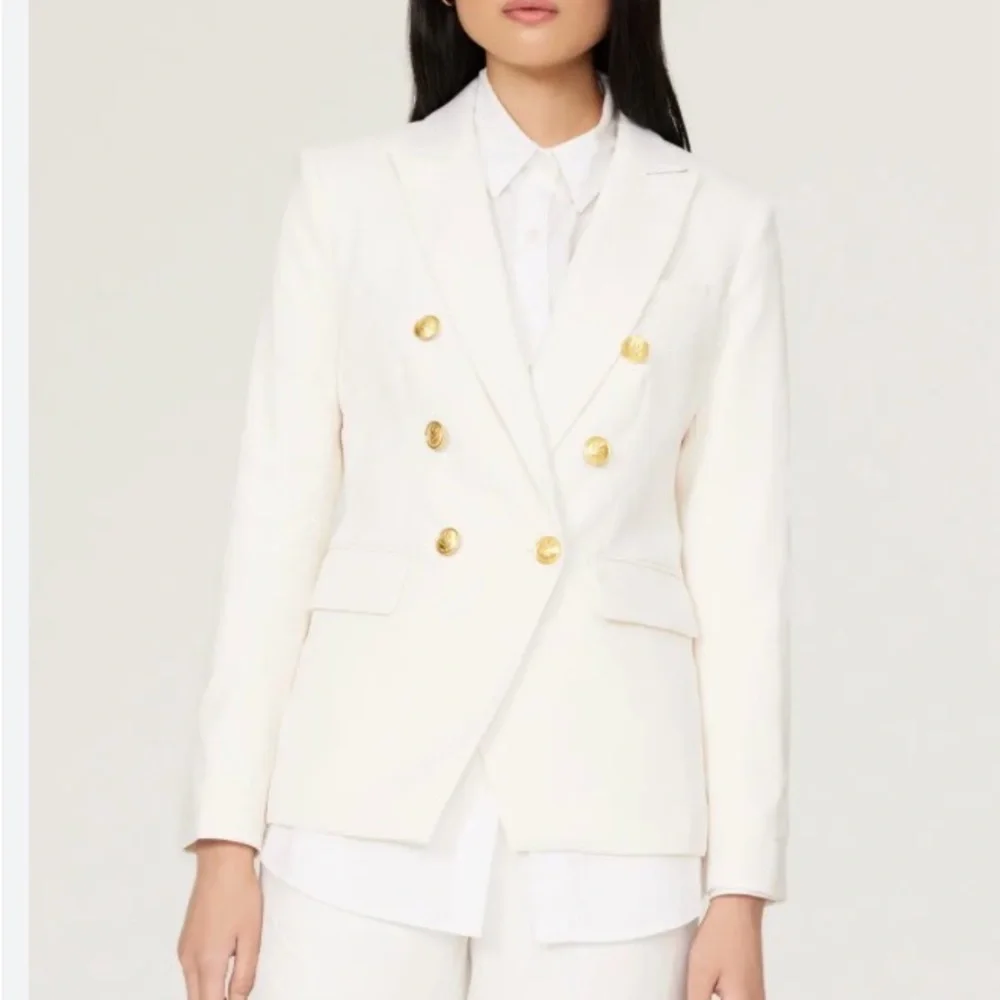 rag & bone cream Preston Double Breasted Blazer - Picture 2 of 3